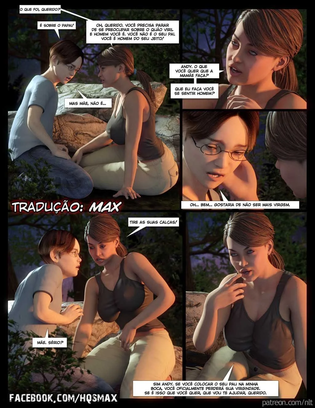 Família Adulta: Orgia Proibida em Quadrinhos 3D Explícitos