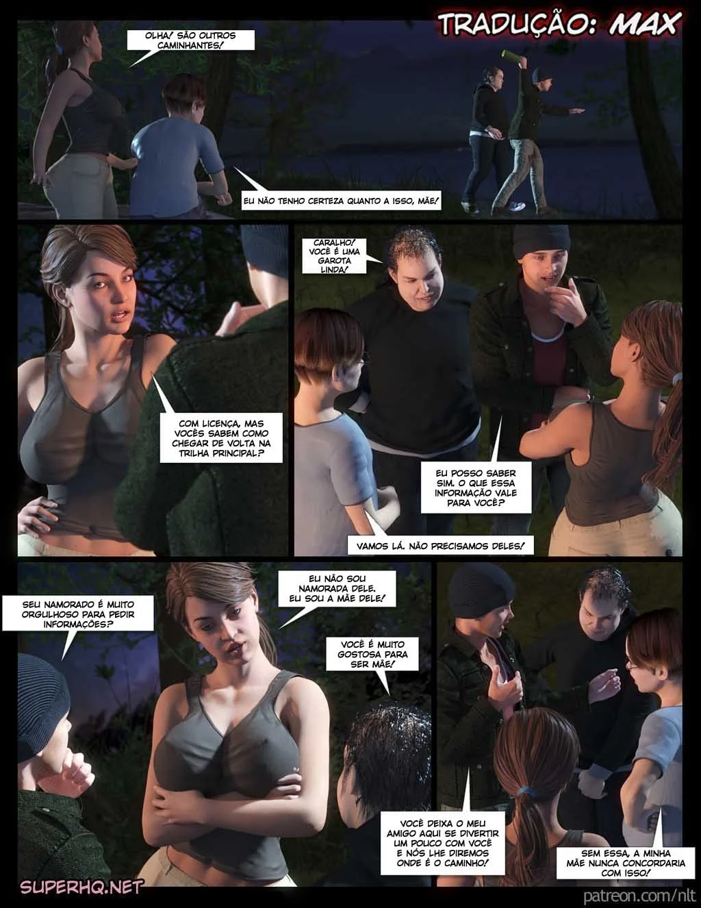 Família Adulta: Orgia Proibida em Quadrinhos 3D Explícitos