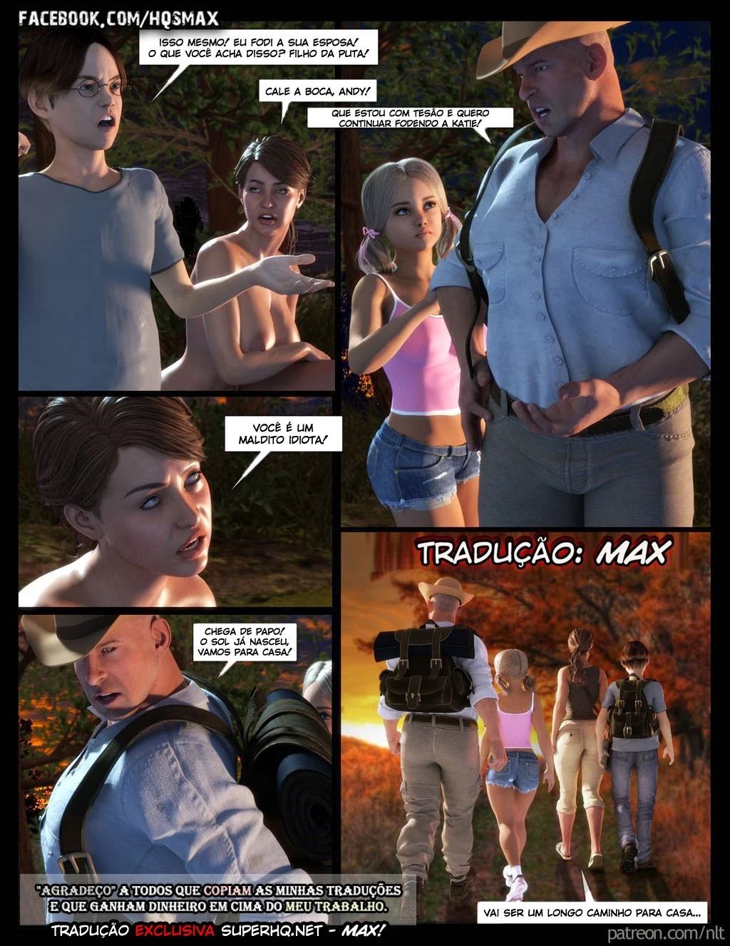 Família Adulta: Orgia Proibida em Quadrinhos 3D Explícitos