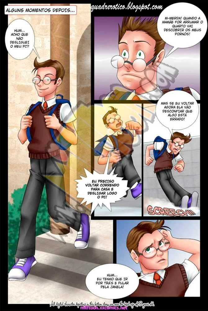 Quadrinhos Pornô: Família Sacana em Cenas Explícitas de Incesto e Foda Brutal