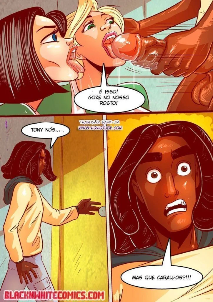 Estudantes Novinhas Transando: Sexo Inter-racial Explícito em HQ de Hentai Proibido