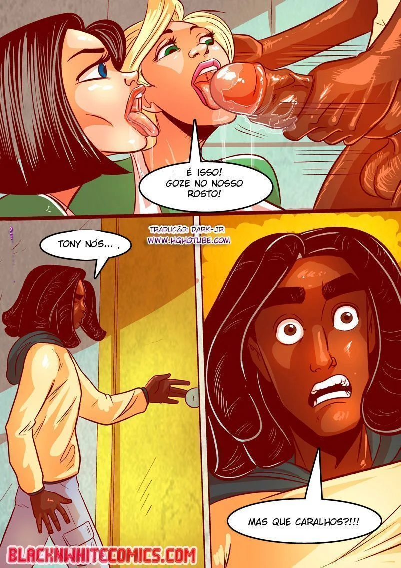Estudantes Novinhas Transando: Sexo Inter-racial Explícito em HQ de Hentai Proibido