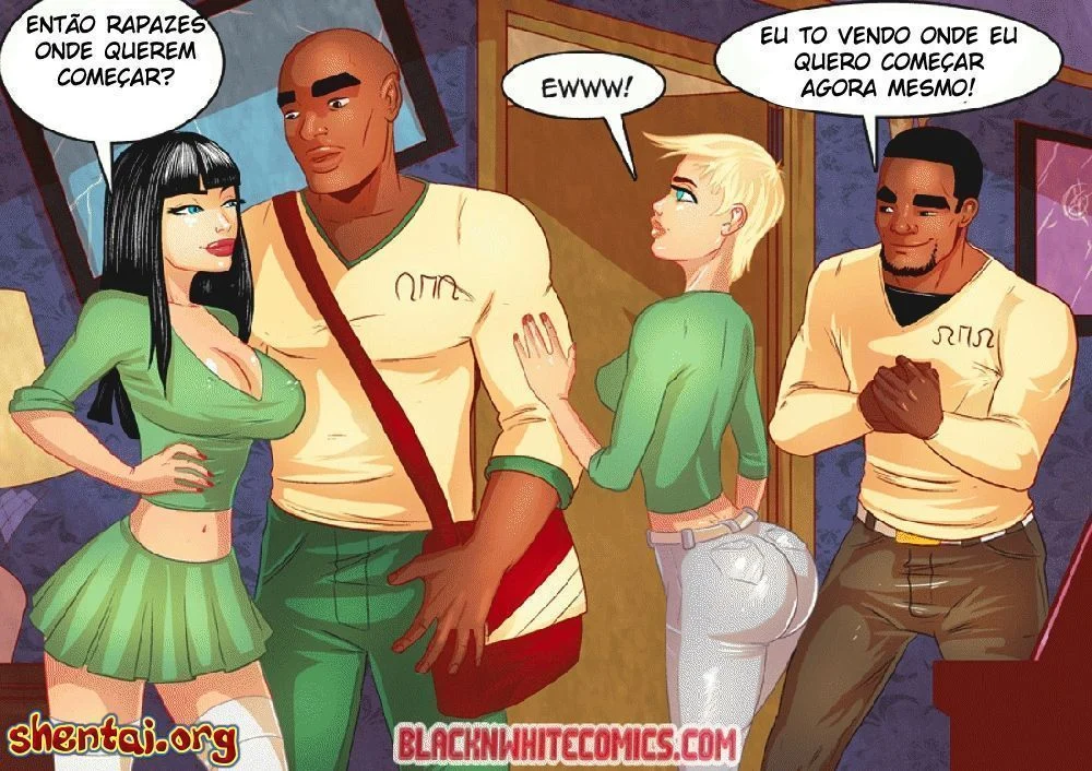Estudantes Novinhas Transando: Sexo Inter-racial Explícito em HQ de Hentai Proibido