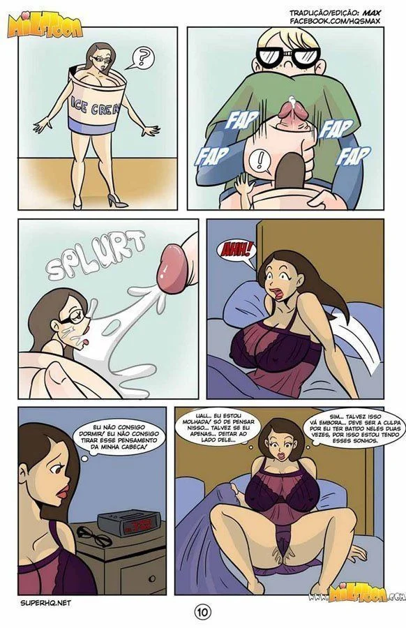 Mãe e Filho Transando sem Limites - Hentai Explícito em HQ