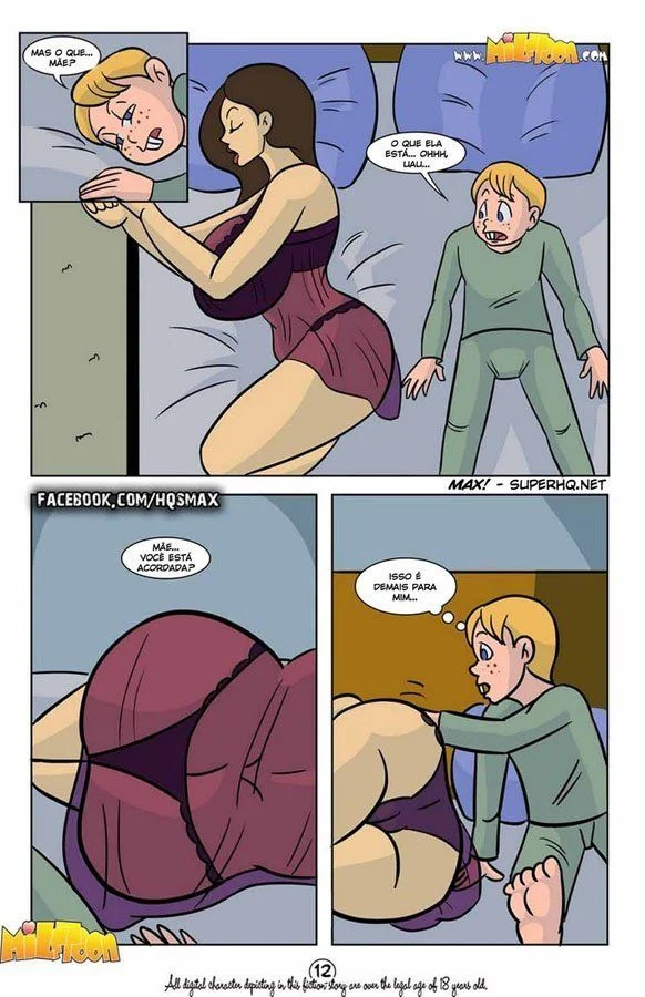 Mãe e Filho Transando sem Limites - Hentai Explícito em HQ