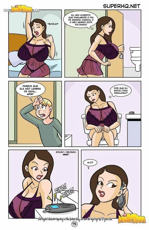 Mãe e Filho Transando sem Limites - Hentai Explícito em HQ