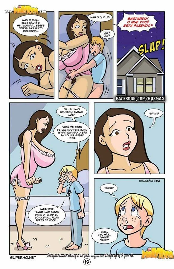 Mãe e Filho Transando sem Limites - Hentai Explícito em HQ