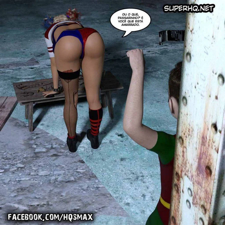 Arlequina senta gostoso no Robin: sexo 3D explícito e quente Arlequina senta gostoso no Robin: sexo 3D explícito e quente