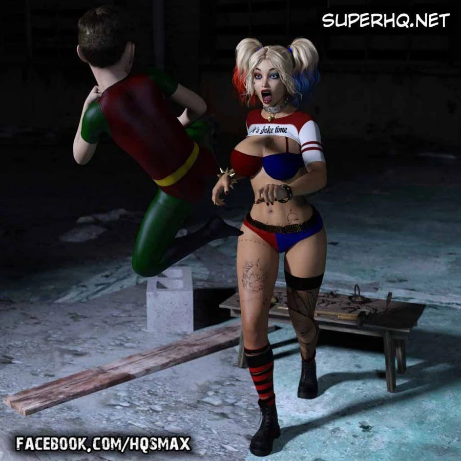 Arlequina senta gostoso no Robin: sexo 3D explícito e quente Arlequina senta gostoso no Robin: sexo 3D explícito e quente