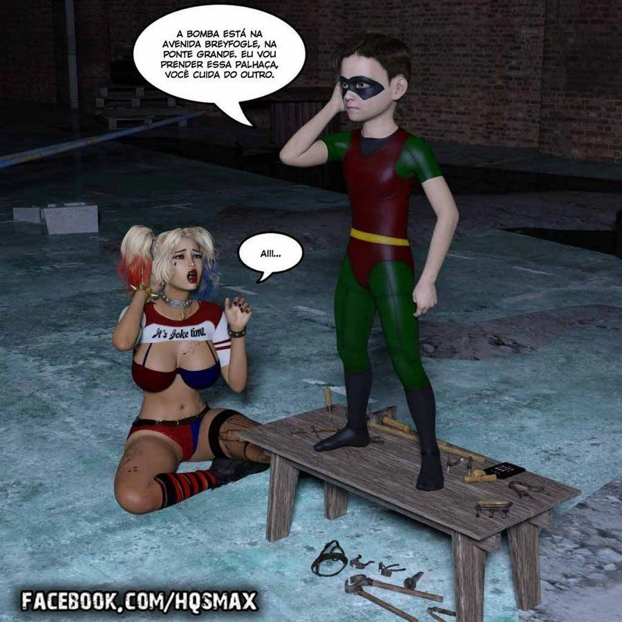 Arlequina senta gostoso no Robin: sexo 3D explícito e quente Arlequina senta gostoso no Robin: sexo 3D explícito e quente