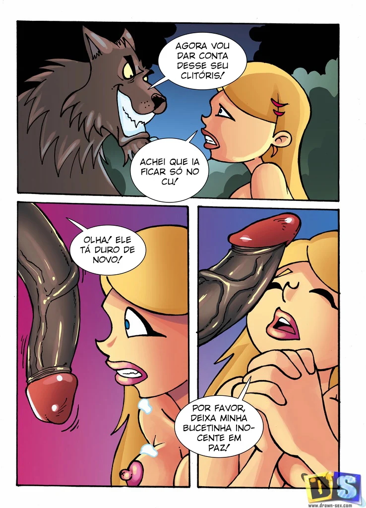 Chapeuzinho Vermelho Enfrenta o Lobo com Muito Sexo Explícito