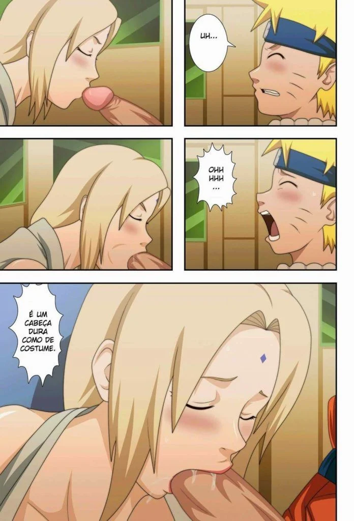Naruto Fode a Tsunade com Fúria no Quintal da Vila - Hentai Explícito em HQ