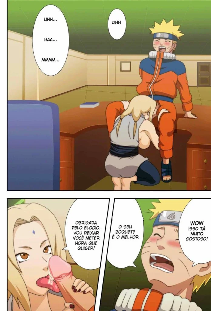 Naruto Fode a Tsunade com Fúria no Quintal da Vila - Hentai Explícito em HQ