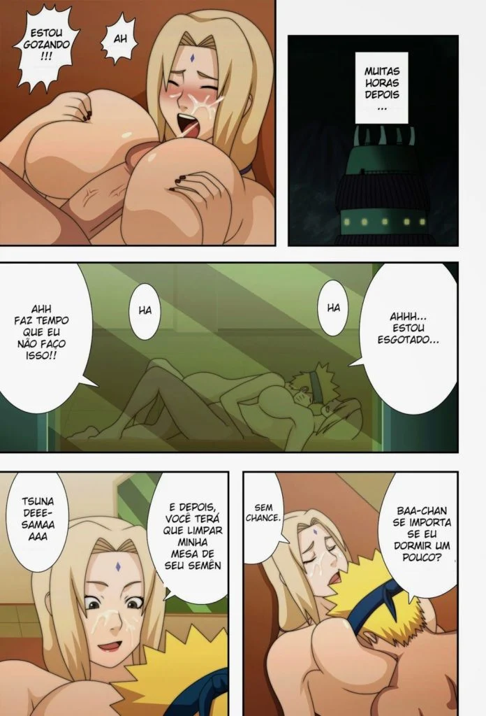 Naruto Fode a Tsunade com Fúria no Quintal da Vila - Hentai Explícito em HQ