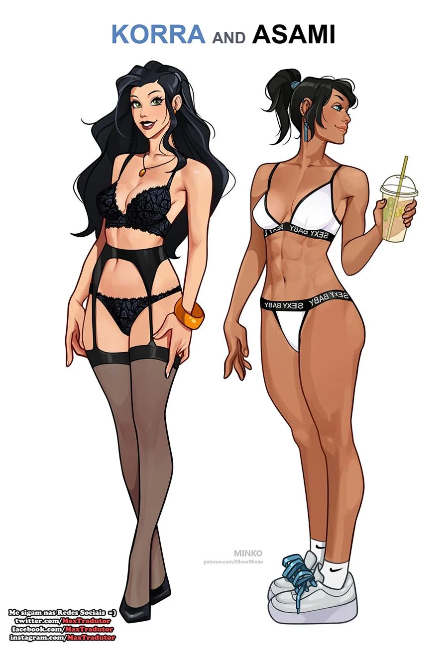 Asami domina Korra em cenas quentes de sexo lésbico no trabalho - HQ Adulto
