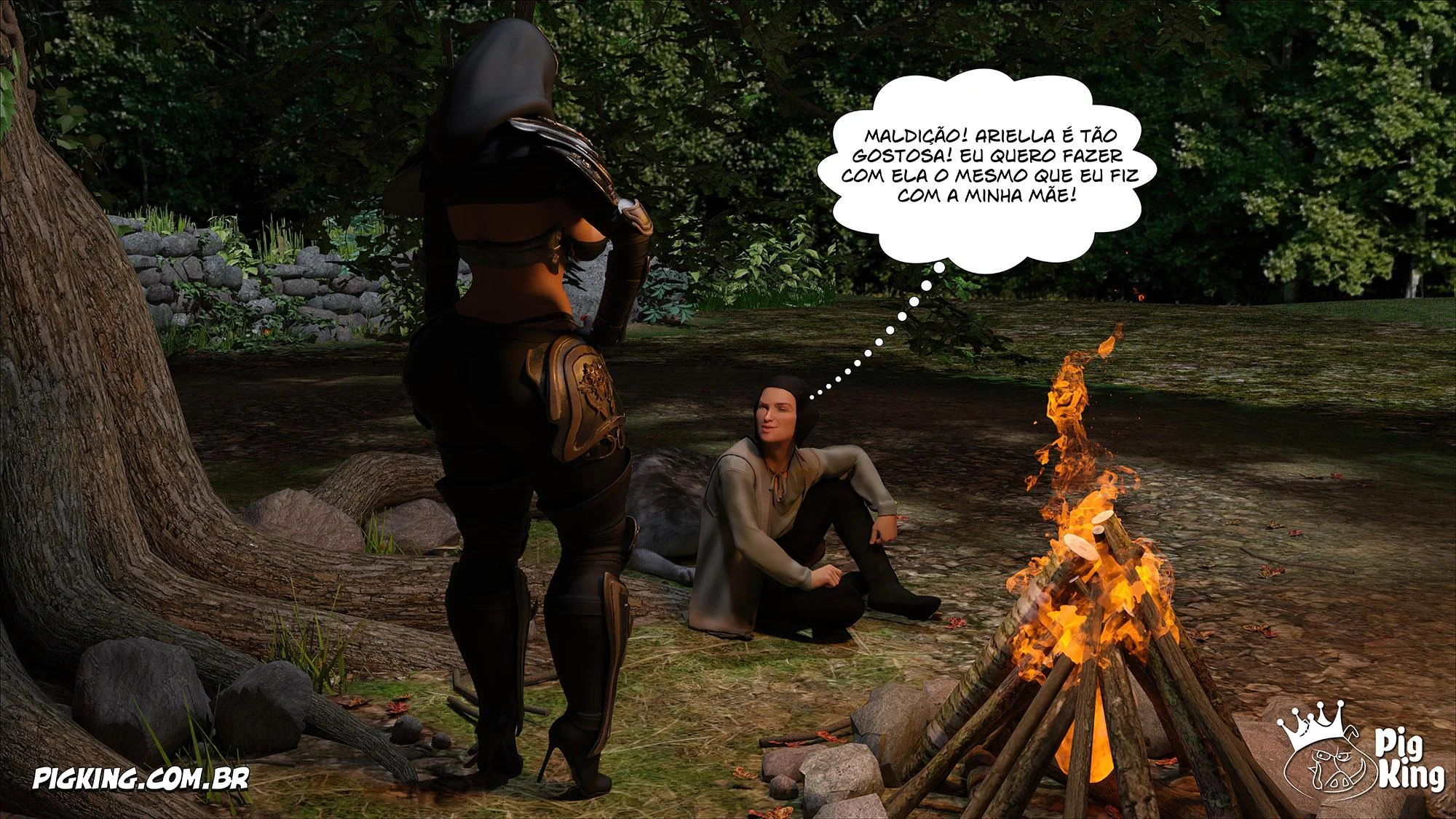 Rainha Azalea 12: Orgia Real em Quadrinhos 3D Explícitos