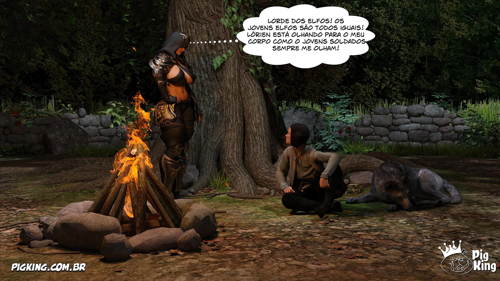 Rainha Azalea 12: Orgia Real em Quadrinhos 3D Explícitos