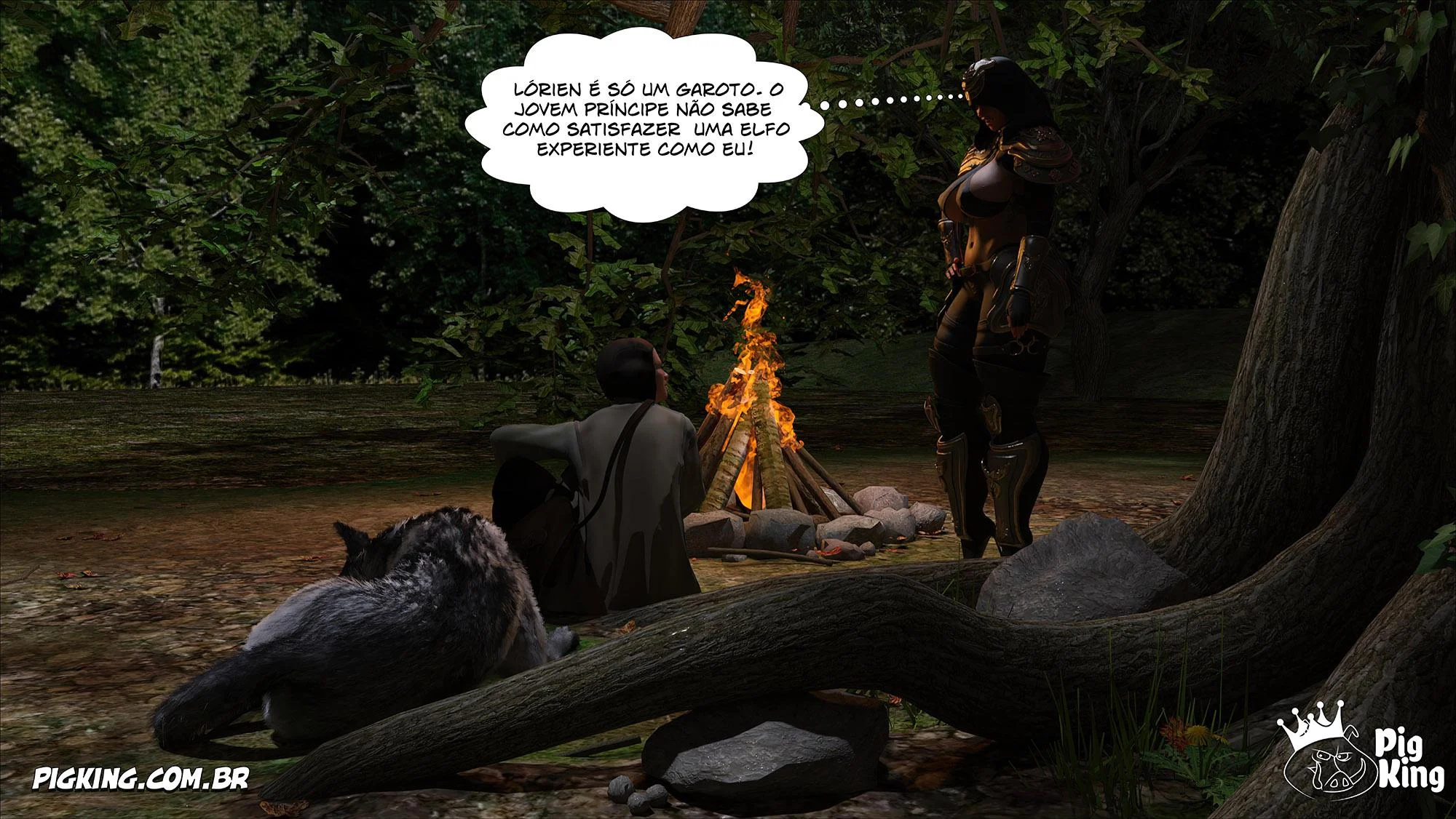 Rainha Azalea 12: Orgia Real em Quadrinhos 3D Explícitos