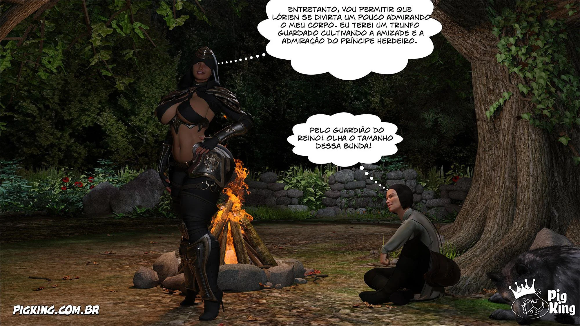 Rainha Azalea 12: Orgia Real em Quadrinhos 3D Explícitos