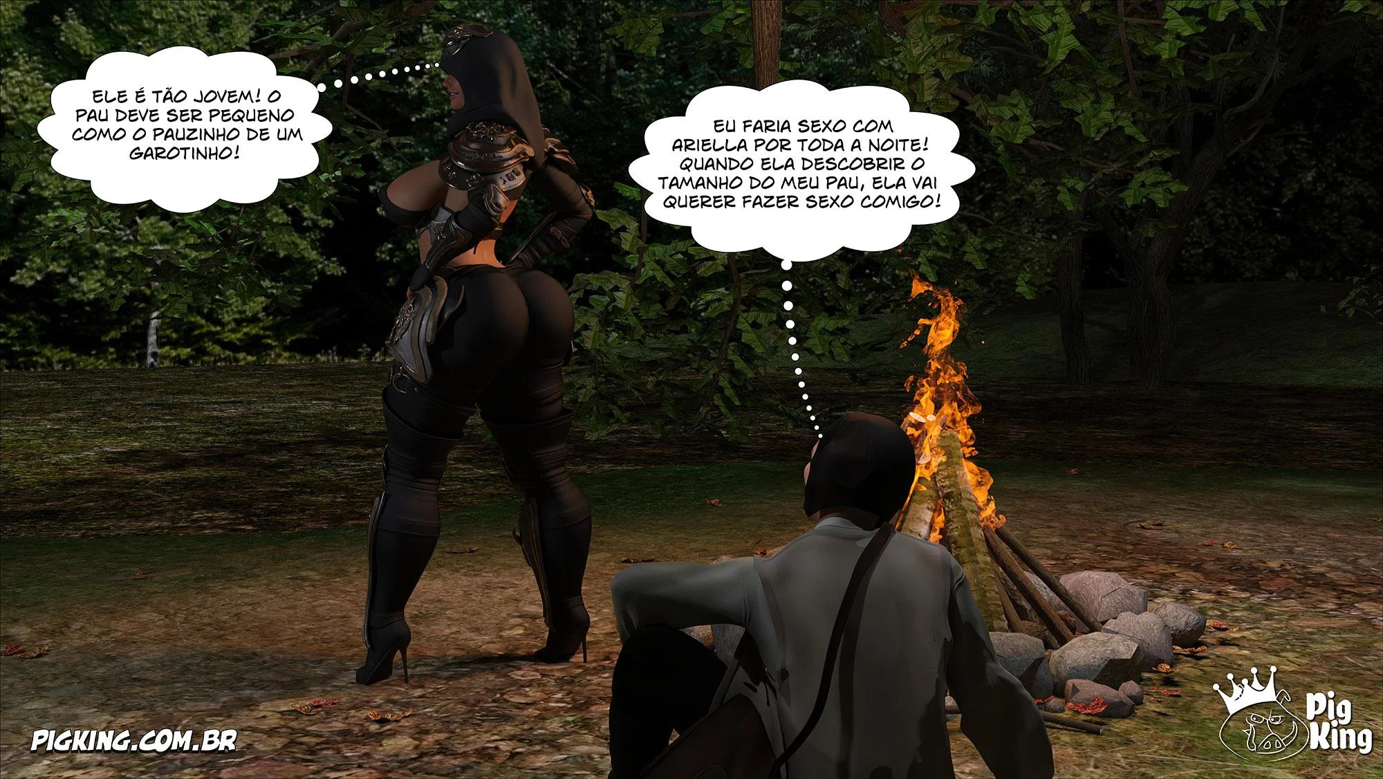 Rainha Azalea 12: Orgia Real em Quadrinhos 3D Explícitos