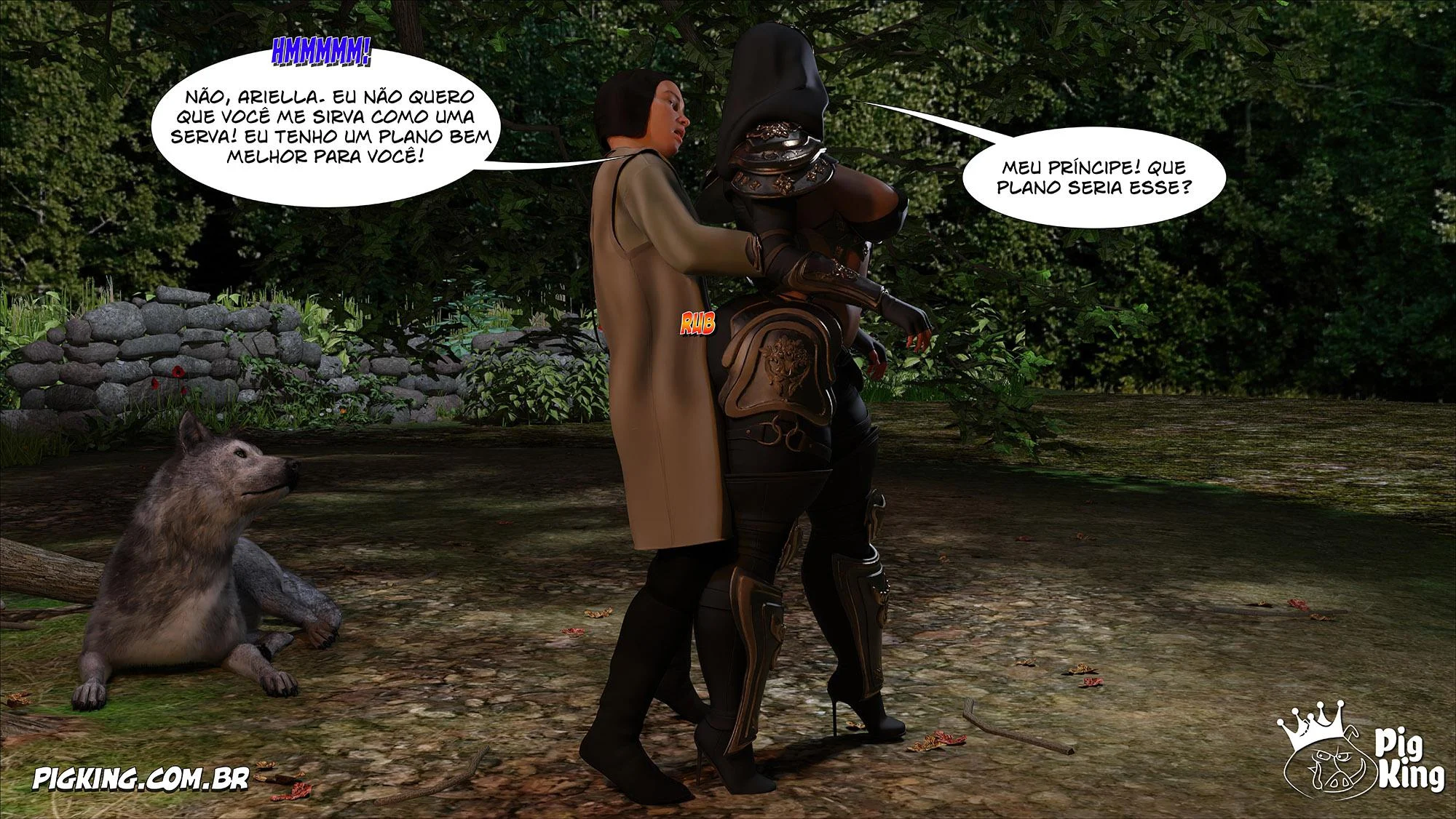 Rainha Azalea 12: Orgia Real em Quadrinhos 3D Explícitos