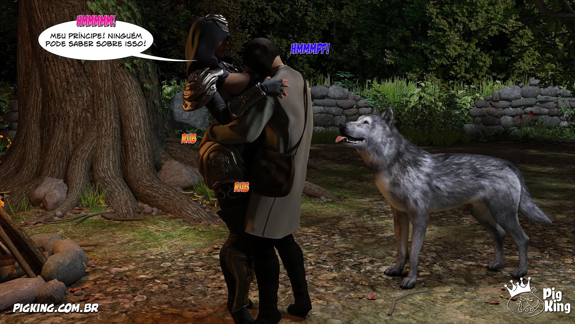 Rainha Azalea 12: Orgia Real em Quadrinhos 3D Explícitos