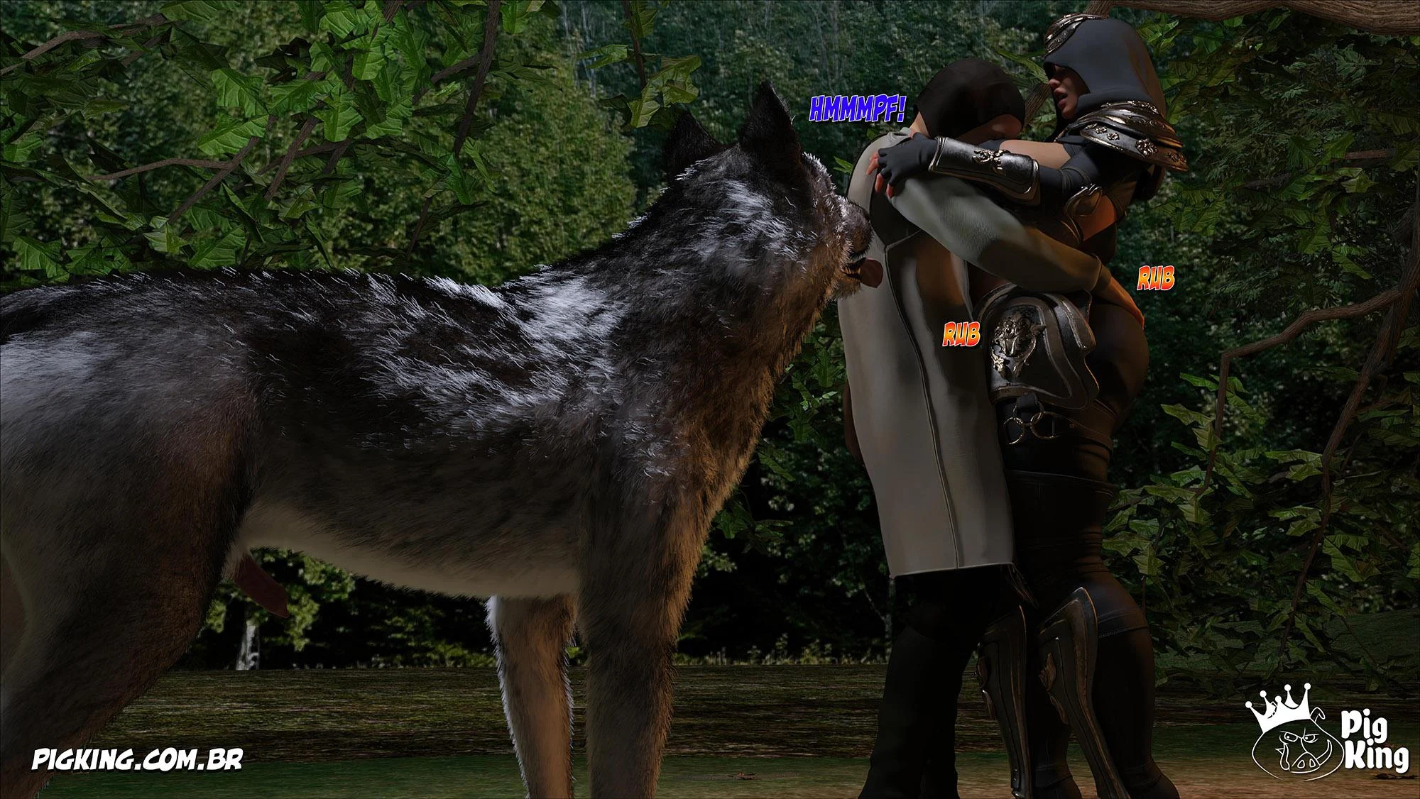 Rainha Azalea 12: Orgia Real em Quadrinhos 3D Explícitos