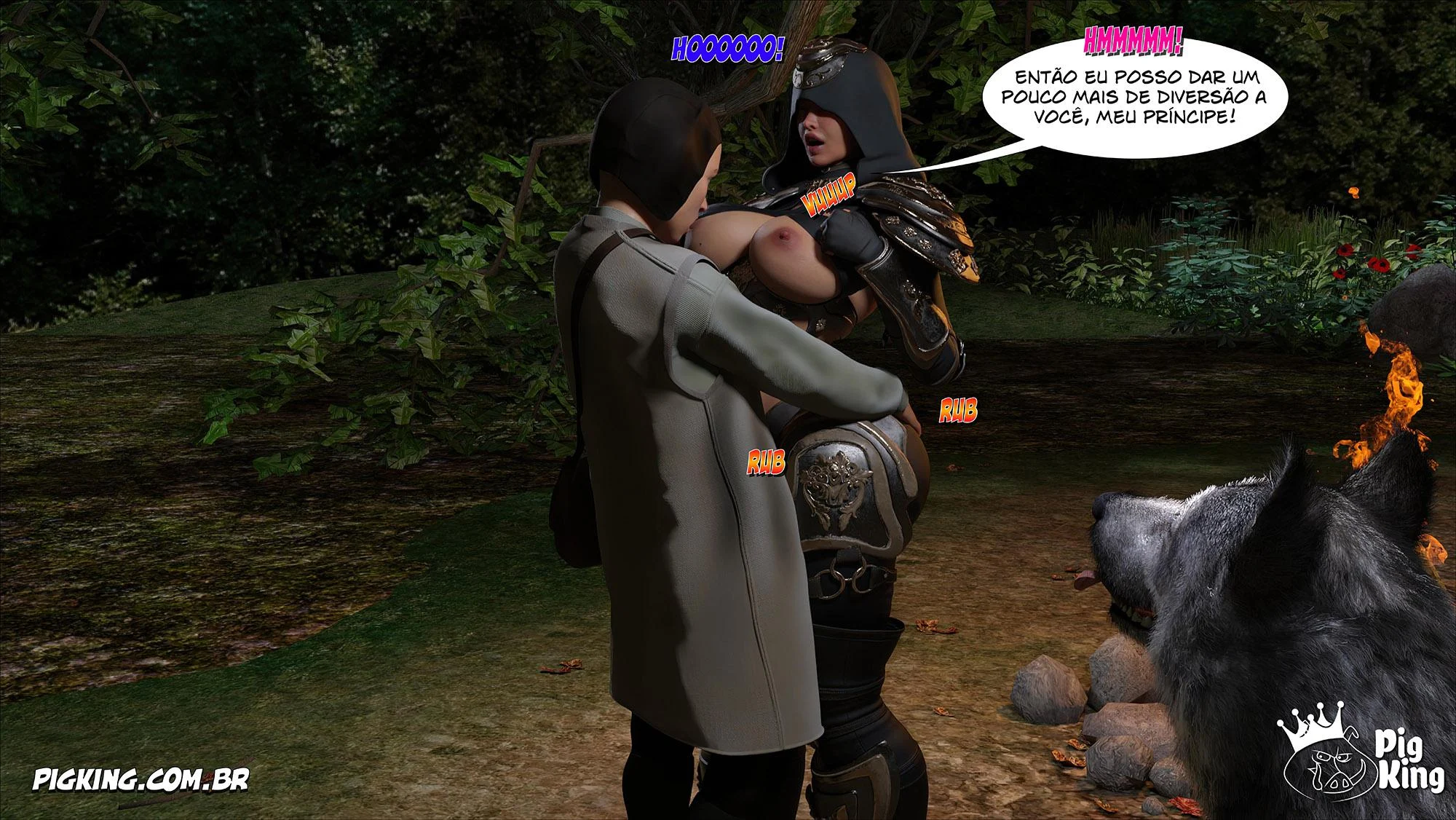 Rainha Azalea 12: Orgia Real em Quadrinhos 3D Explícitos