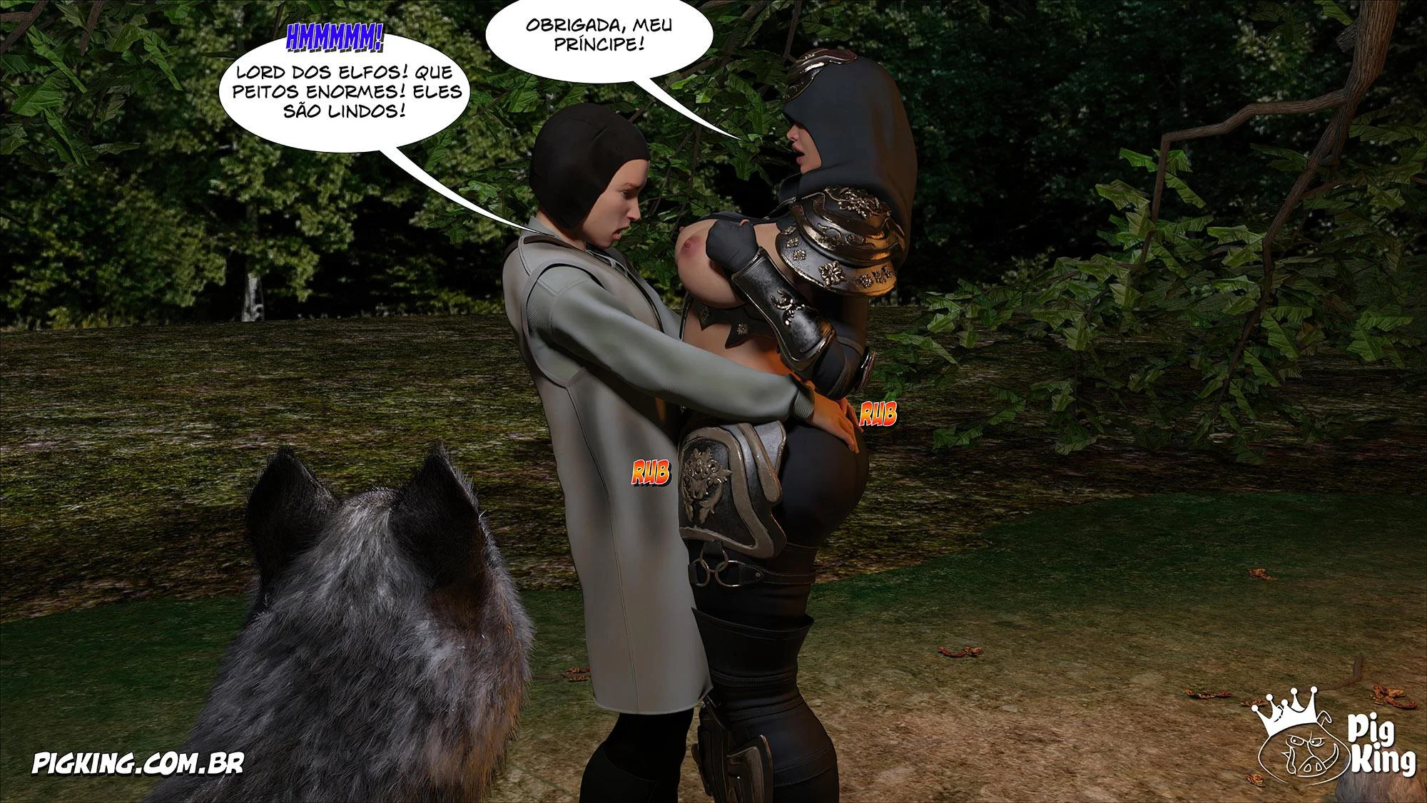 Rainha Azalea 12: Orgia Real em Quadrinhos 3D Explícitos