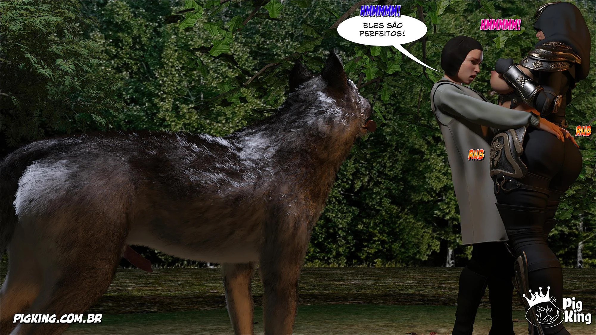 Rainha Azalea 12: Orgia Real em Quadrinhos 3D Explícitos