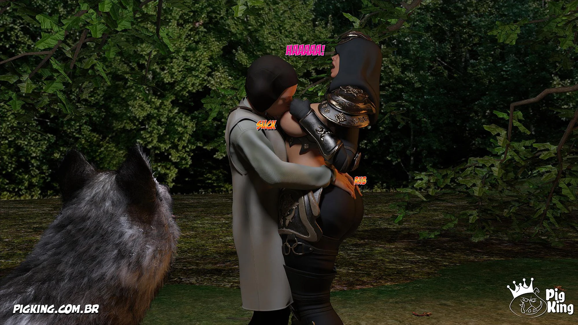 Rainha Azalea 12: Orgia Real em Quadrinhos 3D Explícitos