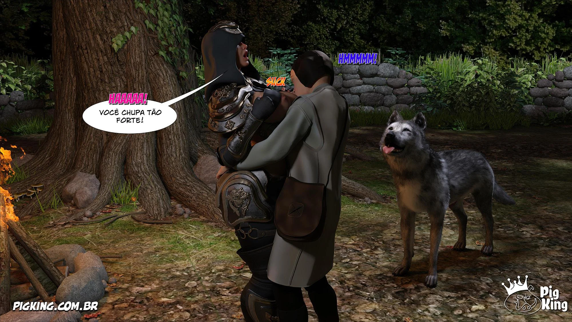 Rainha Azalea 12: Orgia Real em Quadrinhos 3D Explícitos