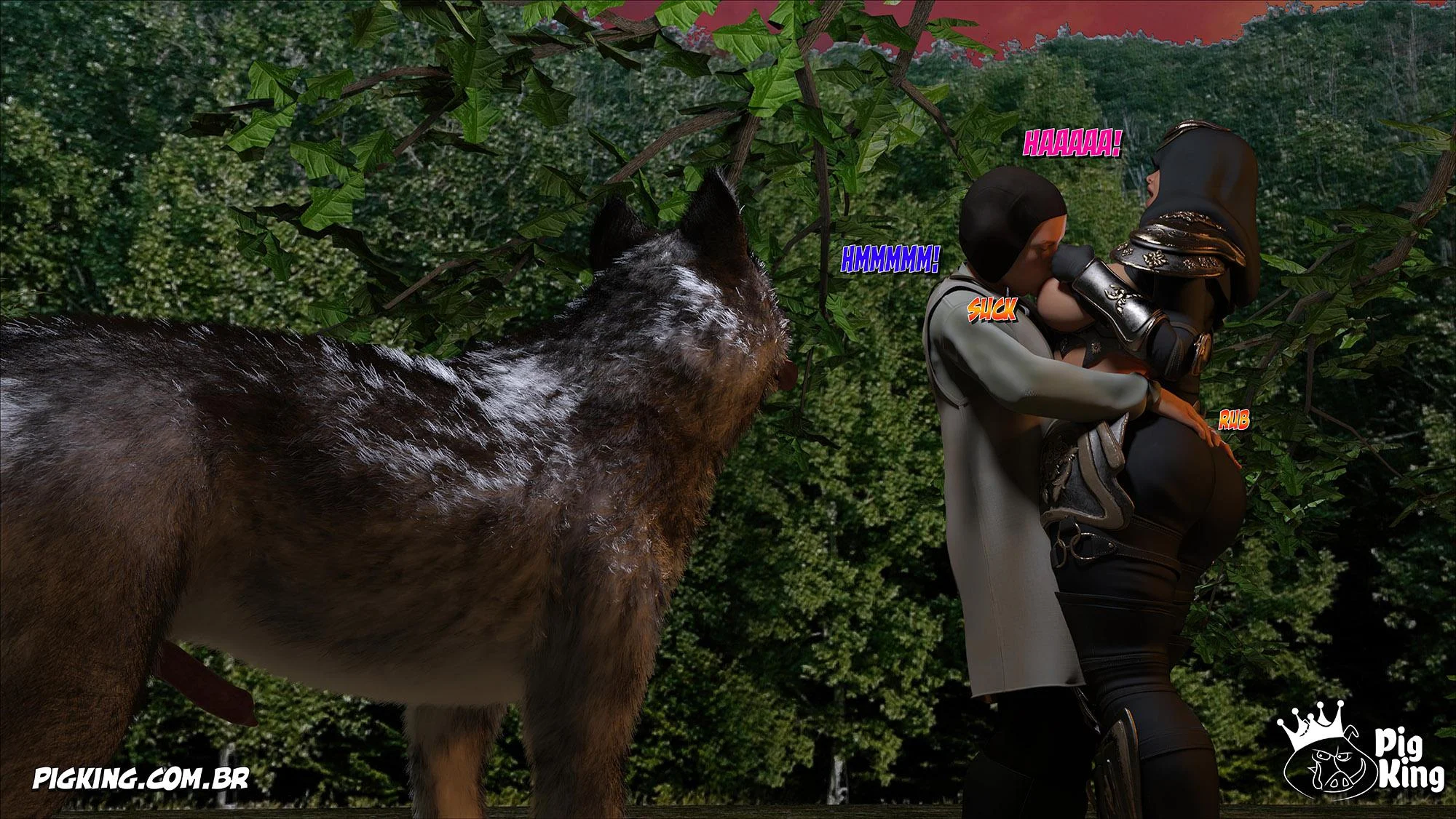 Rainha Azalea 12: Orgia Real em Quadrinhos 3D Explícitos