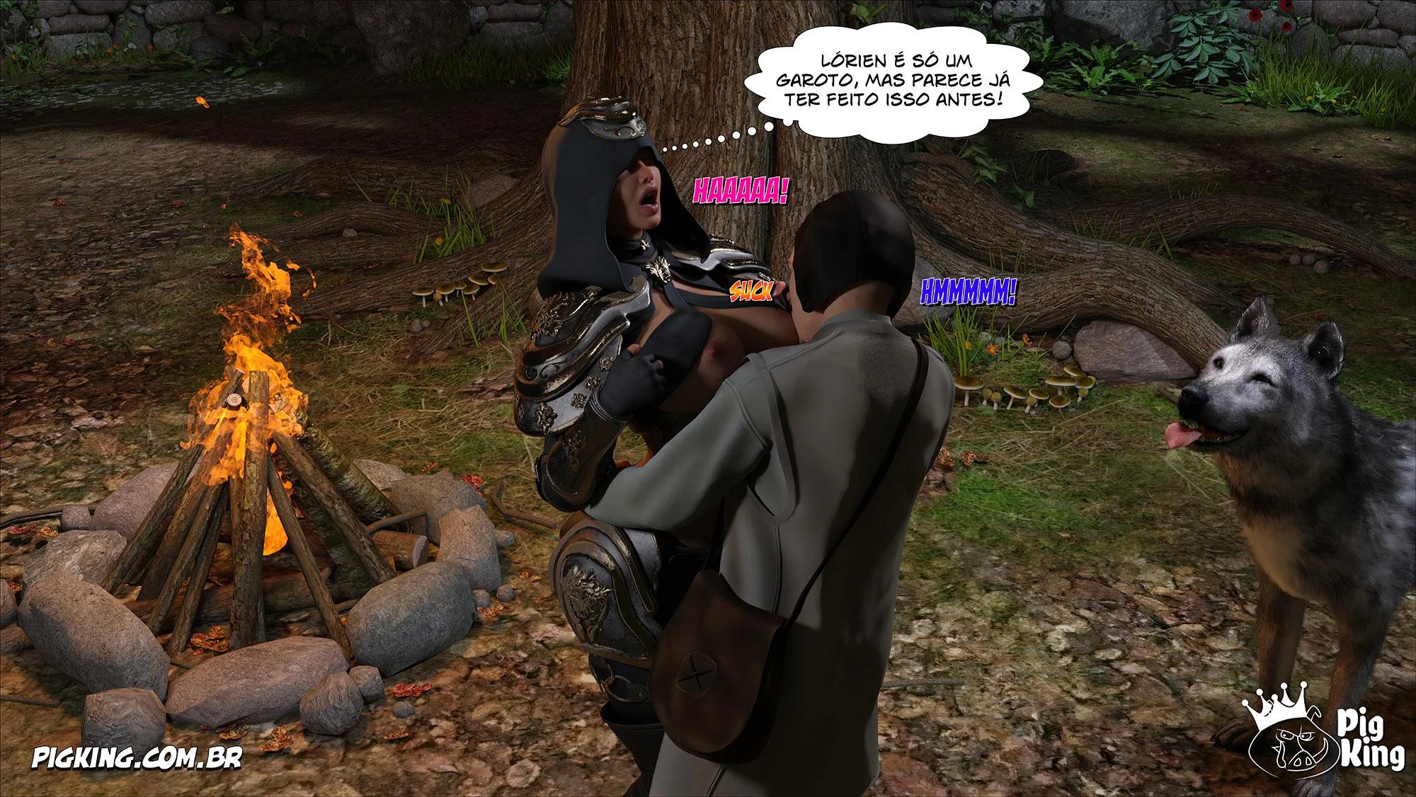 Rainha Azalea 12: Orgia Real em Quadrinhos 3D Explícitos