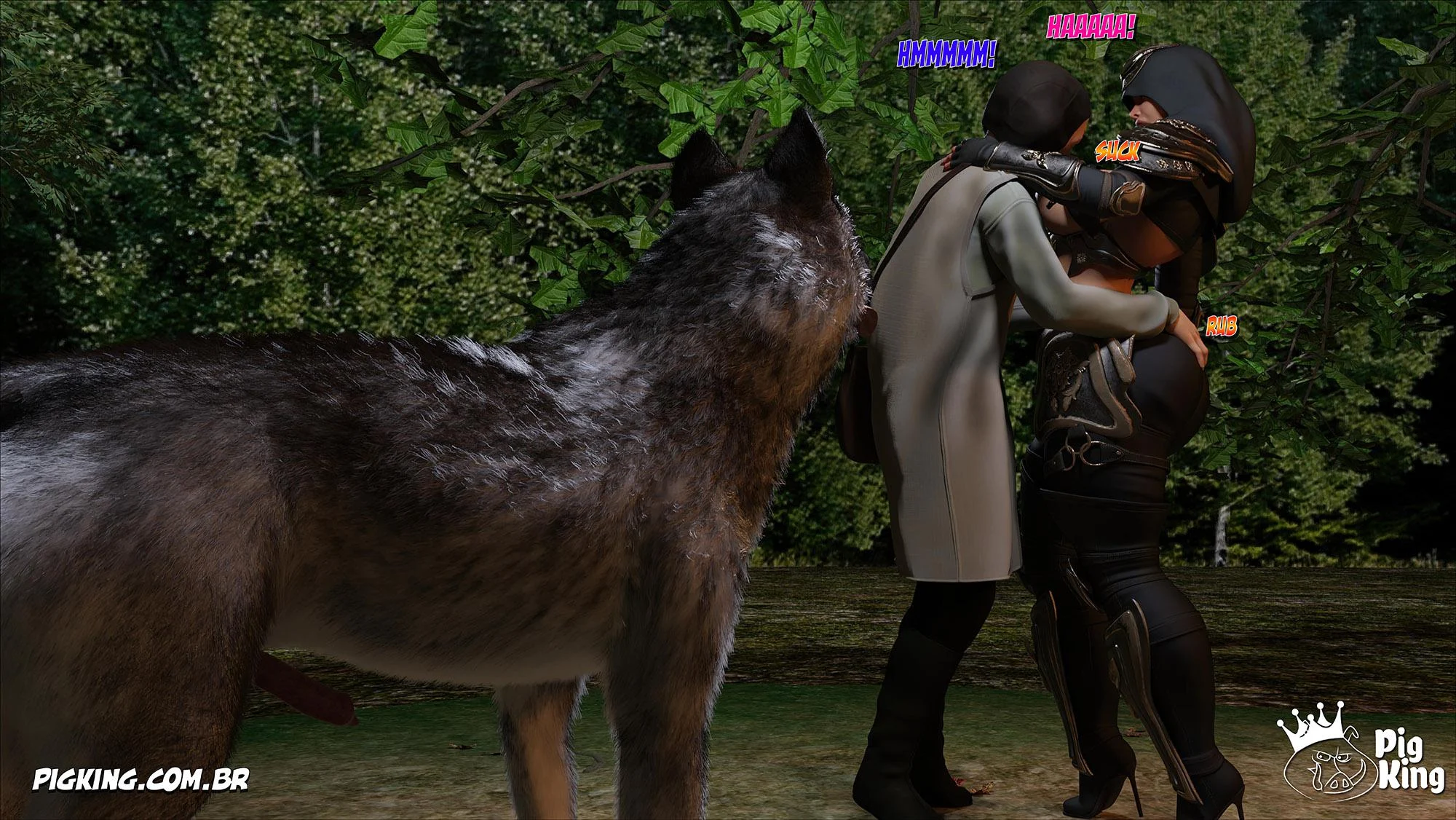 Rainha Azalea 12: Orgia Real em Quadrinhos 3D Explícitos