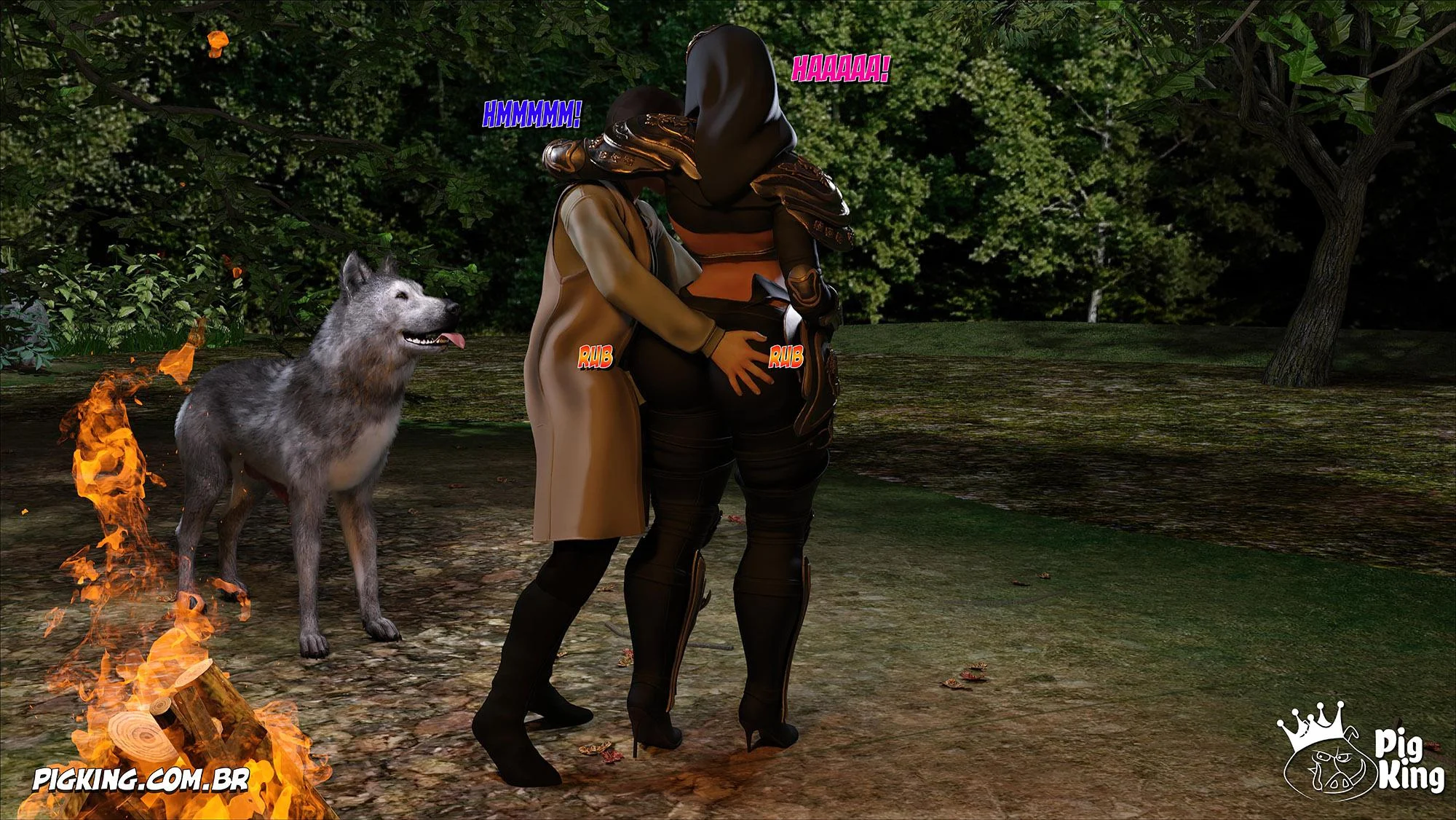 Rainha Azalea 12: Orgia Real em Quadrinhos 3D Explícitos