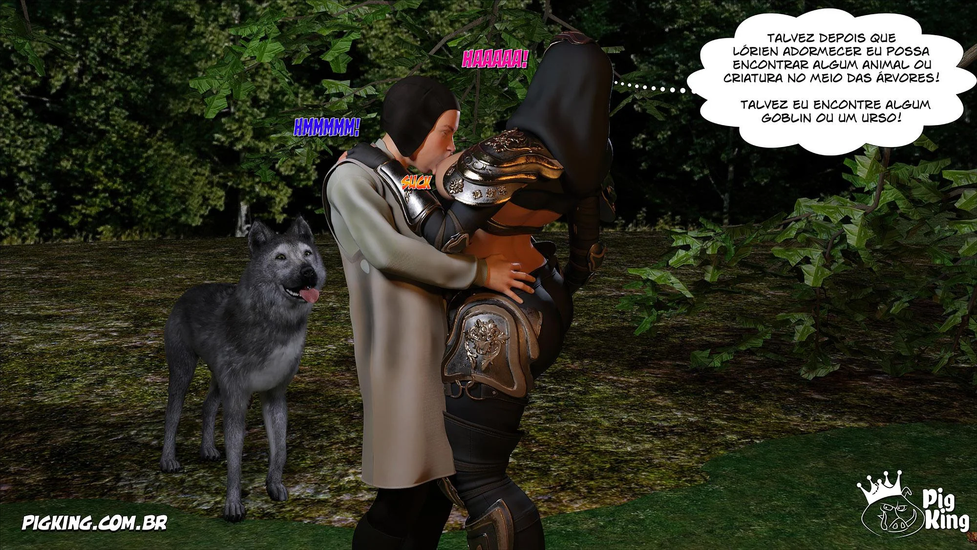 Rainha Azalea 12: Orgia Real em Quadrinhos 3D Explícitos