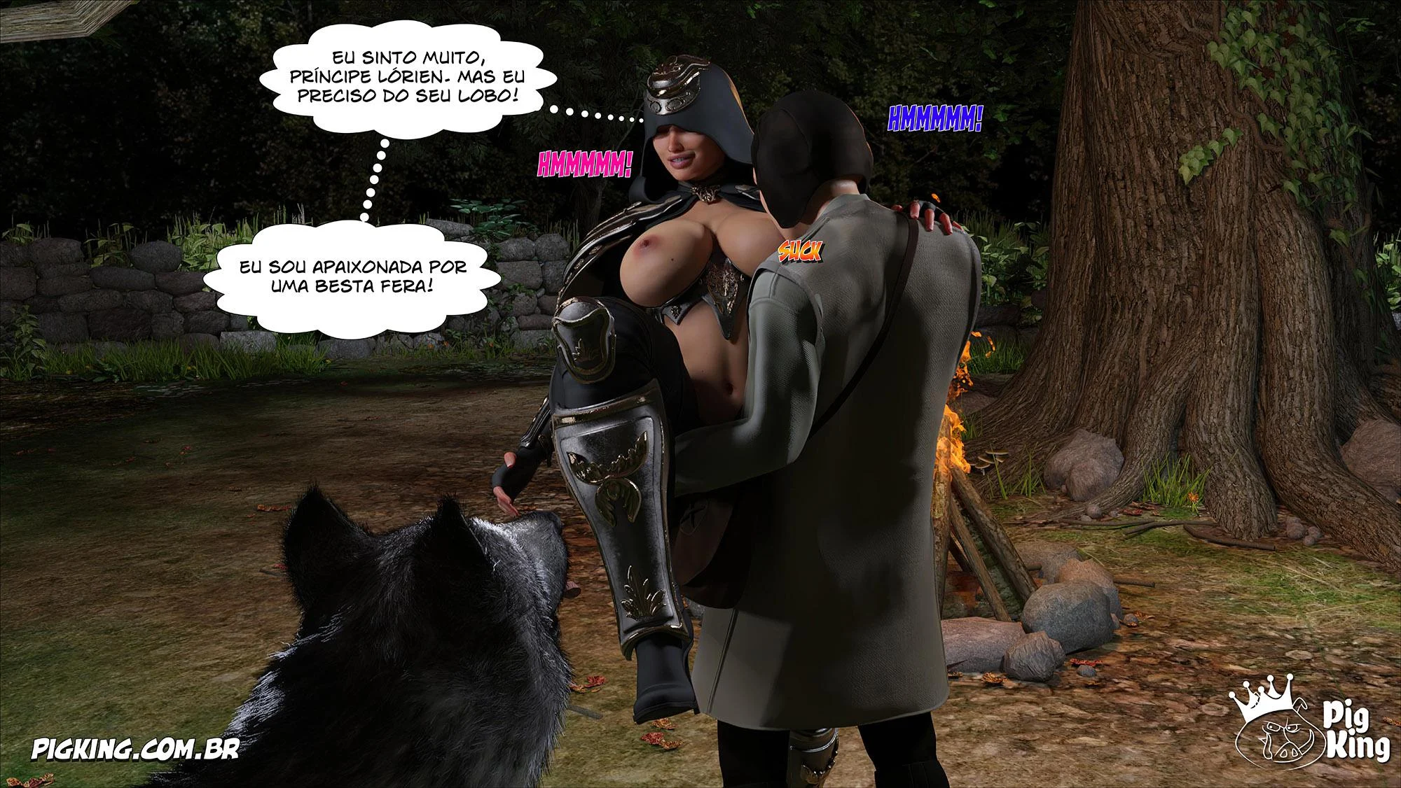 Rainha Azalea 12: Orgia Real em Quadrinhos 3D Explícitos