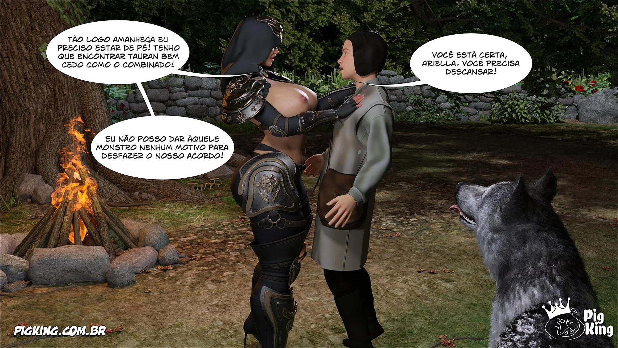 Rainha Azalea 12: Orgia Real em Quadrinhos 3D Explícitos