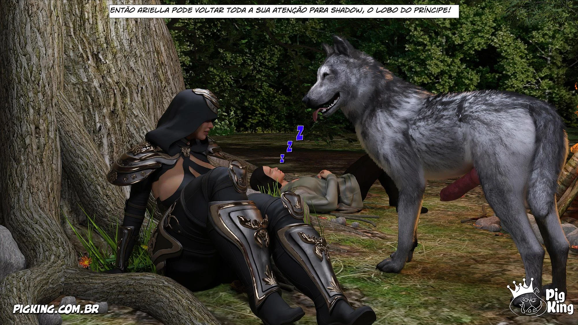 Rainha Azalea 12: Orgia Real em Quadrinhos 3D Explícitos