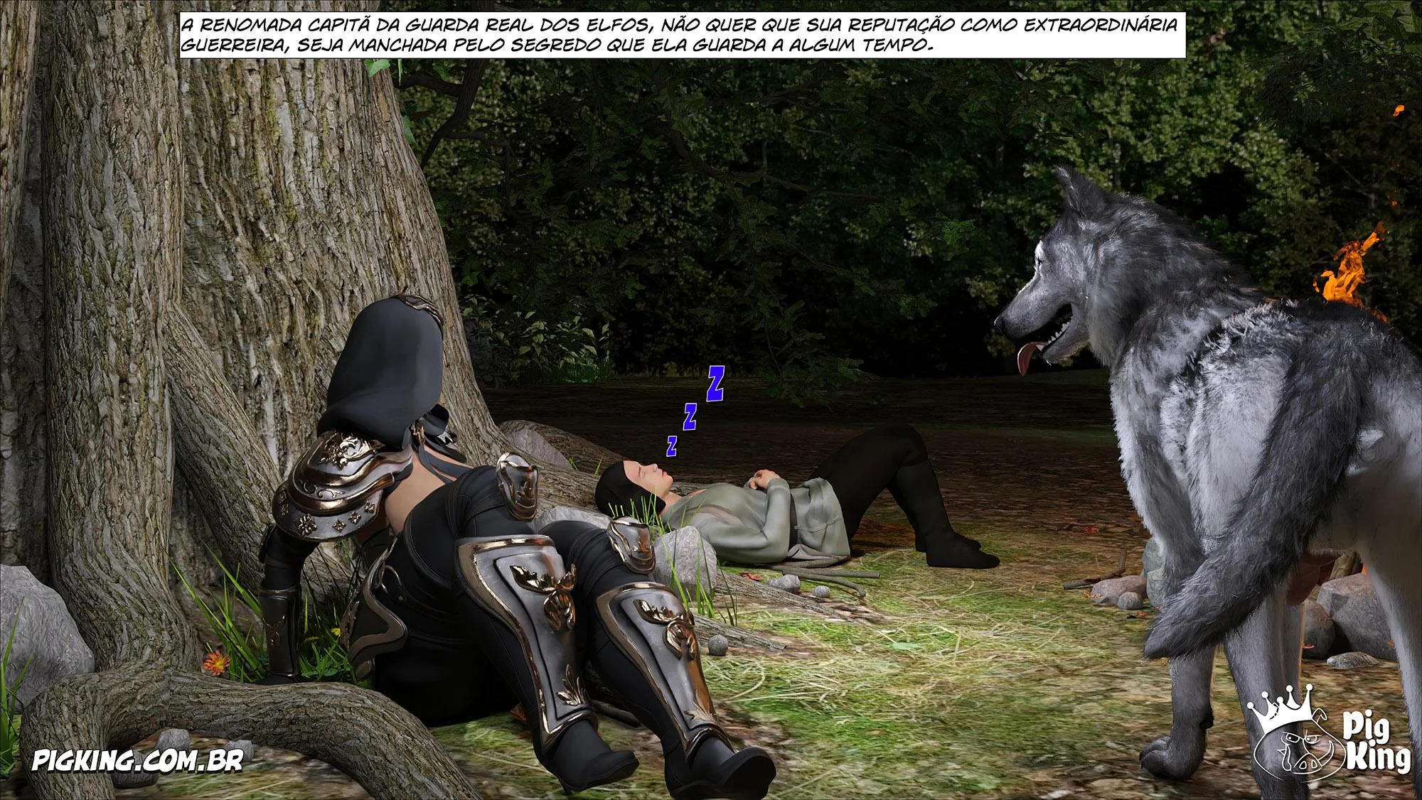 Rainha Azalea 12: Orgia Real em Quadrinhos 3D Explícitos