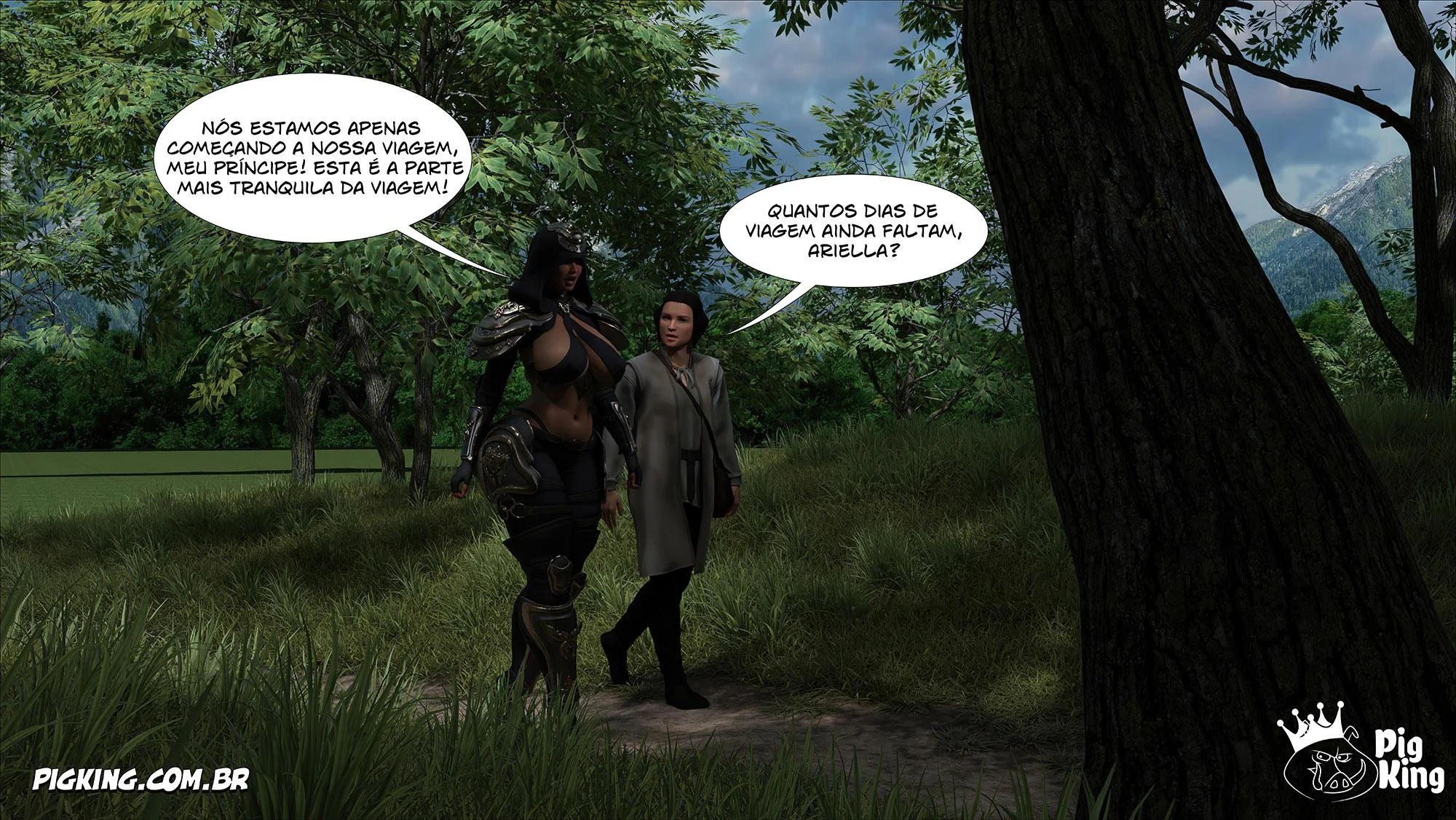 Rainha Azalea 12: Orgia Real em Quadrinhos 3D Explícitos