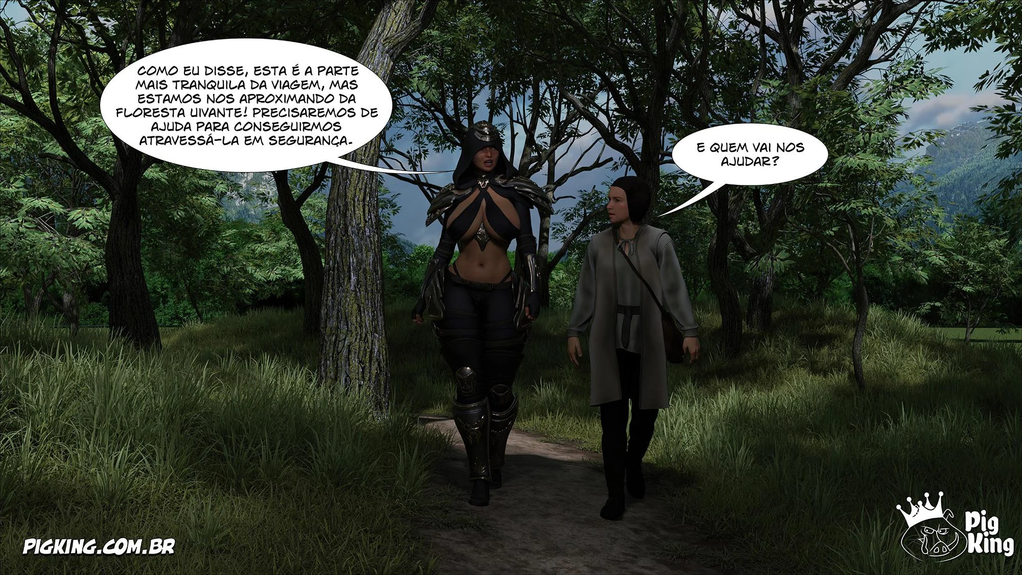 Rainha Azalea 12: Orgia Real em Quadrinhos 3D Explícitos