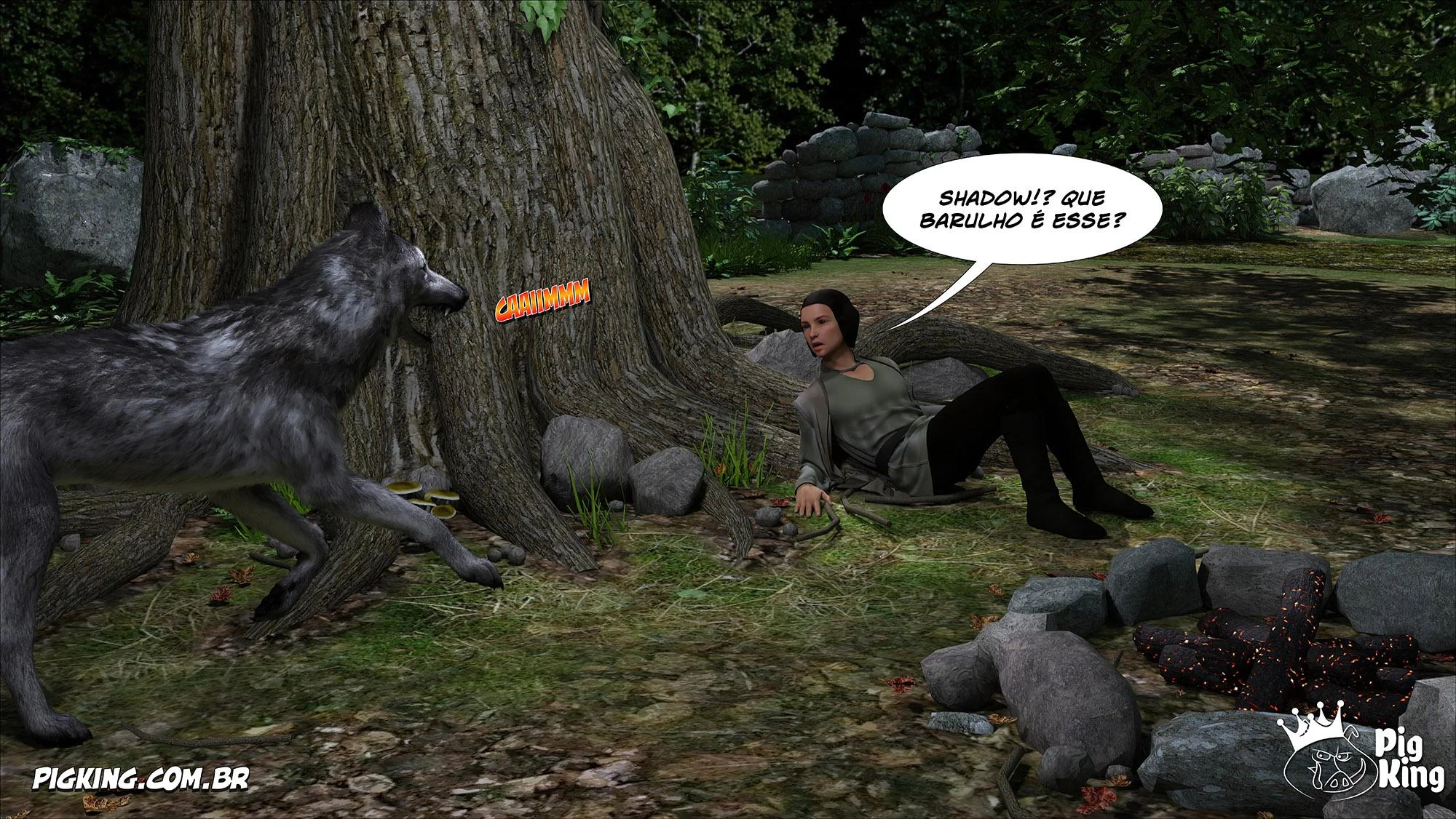 Azalaia: A Rainha Submissa em Tiras de Sexo Explícito em 3D