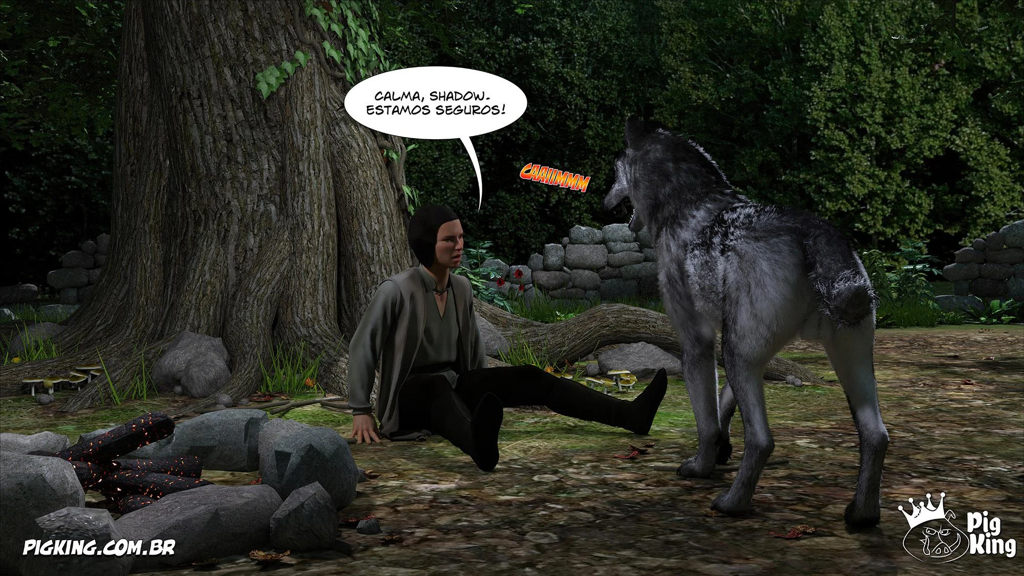 Azalaia: A Rainha Submissa em Tiras de Sexo Explícito em 3D