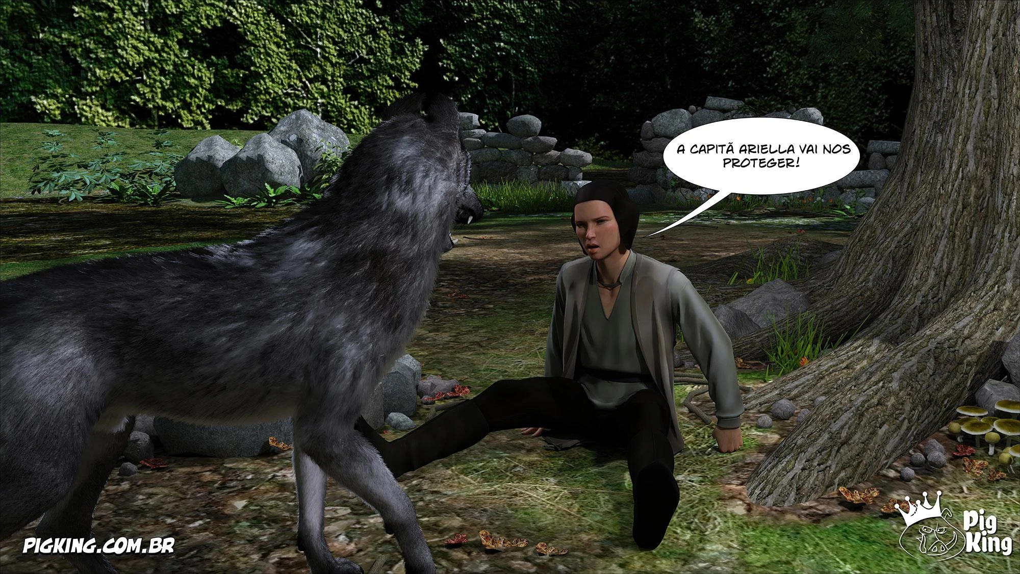 Azalaia: A Rainha Submissa em Tiras de Sexo Explícito em 3D