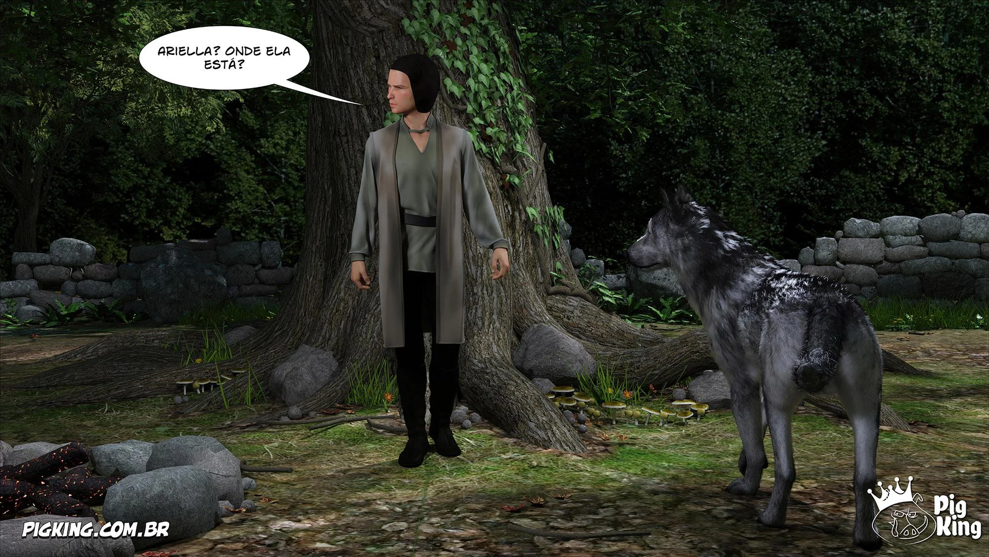 Azalaia: A Rainha Submissa em Tiras de Sexo Explícito em 3D