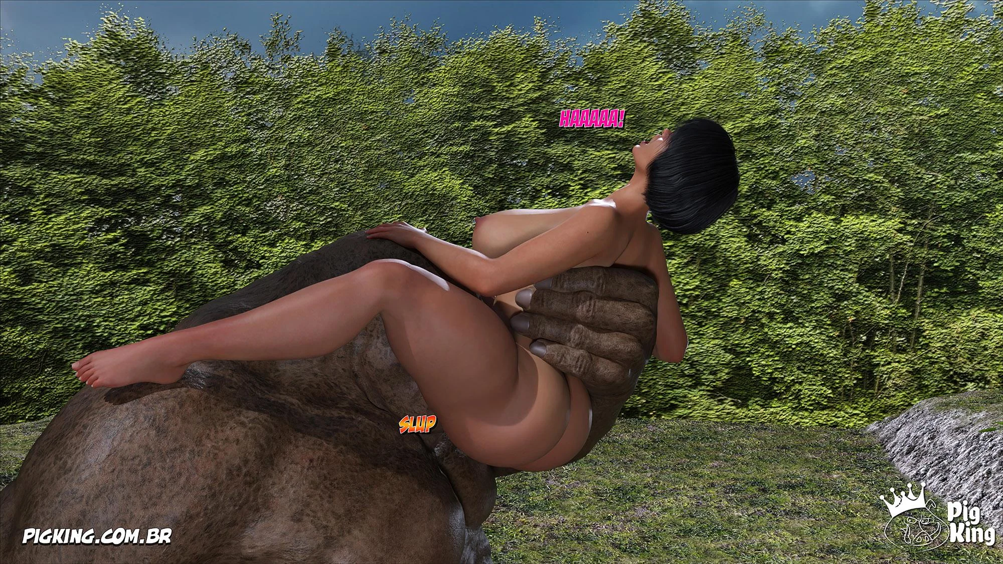 Azalaia: A Rainha Submissa em Tiras de Sexo Explícito em 3D