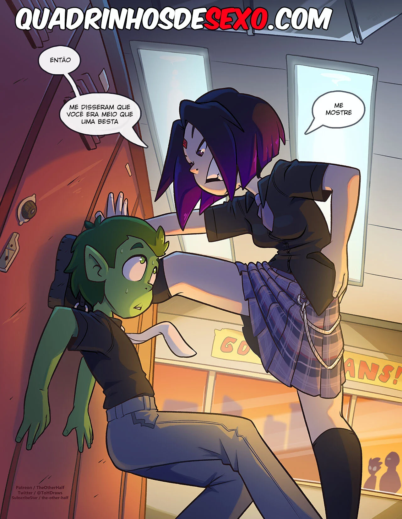 Quadrinhos Picantes dos Jovens Titãs: Sexo Explícito Entre Raven e Garoto Animal