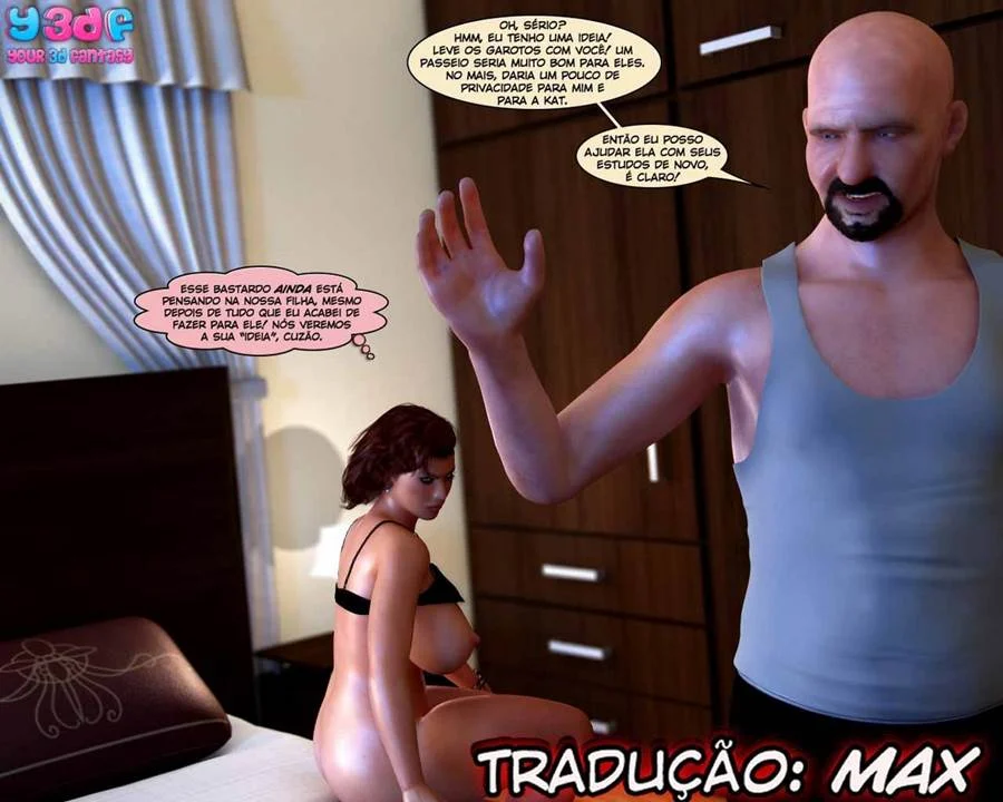 Traição Proibida: Família em Orgia Explícita de Sexo 3D nos Quadrinhos